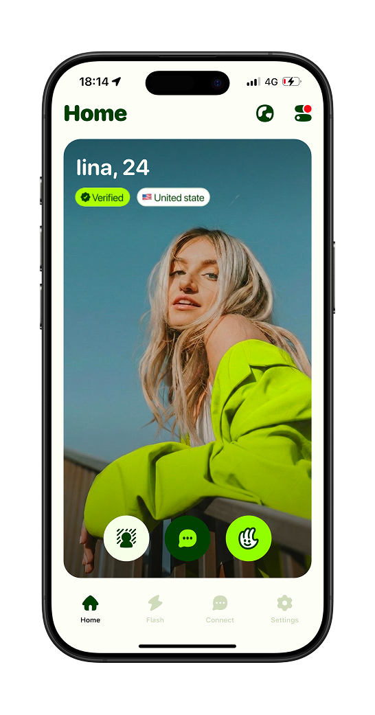 TapHey verified profiles discovery screen