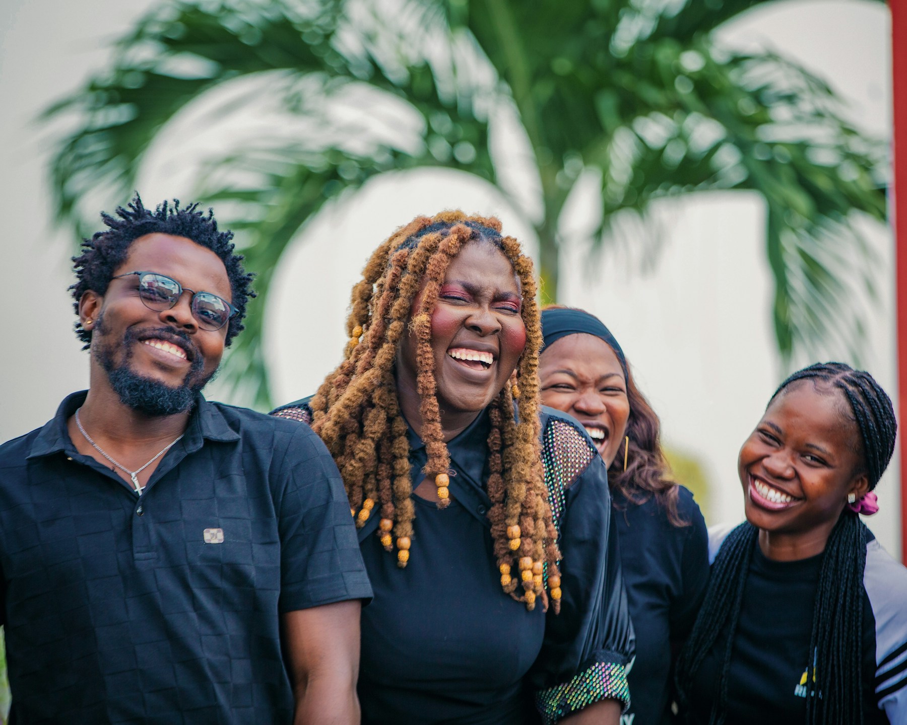 Friends laughing and spending time together